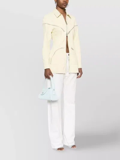 Gcds Mini Handbag Structured Shape Top Handle In Blue