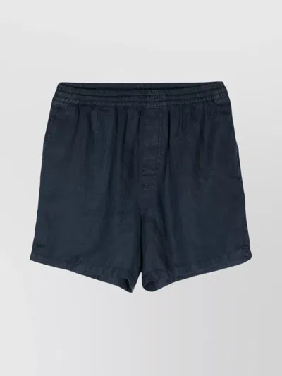 Aspesi Comfortable Shorts With Pockets And Elastic In Blue