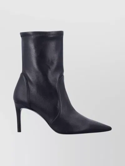 Stuart Weitzman Ankle Boots With Pointed Toe Smooth Finish In Black