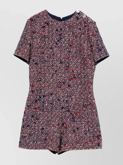 Gucci Textured Wool Dress Featuring Signature Buttons In Brown