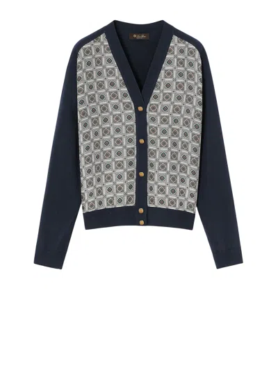 Loro Piana Mendoza Cardigan In Blue