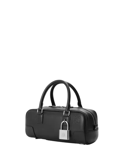 Loewe Womens Black Amazona 23 Cropped Leather Shoulder Bag