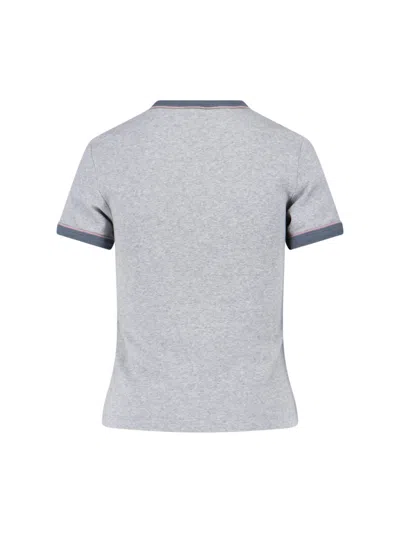 Chloé Baby Fit T-shirt With Logo In Cotton Jersey In Gray