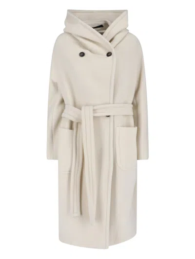 Tagliatore Minimalist White Jacket With Classic Collar And Tailored Fit In White
