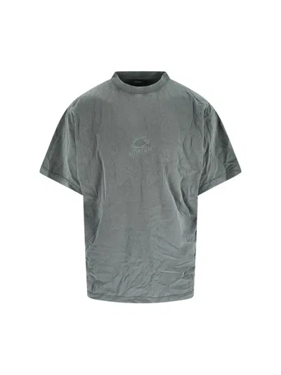 Balenciaga Crew Neck Short Sleeve Relaxed Fit T-shirt In Gray