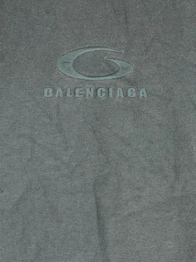 Balenciaga Crew Neck Short Sleeve Relaxed Fit T-shirt In Gray