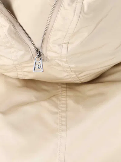 Ermanno Scervino Short Creamy Beige Shearling-lined Jacket With Epaulets In Neutral