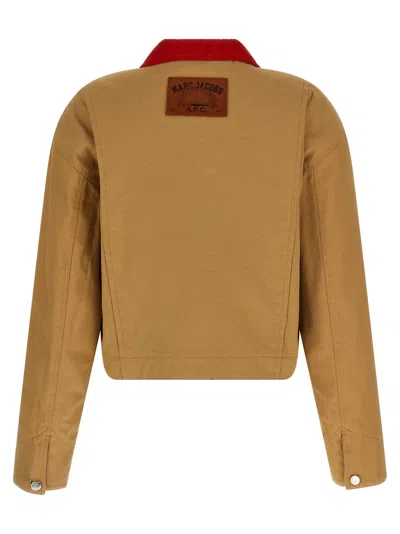 Apc A.p.c. X Marc Jacobs Capsule Jacket Puffer Jackets Beige In Brown