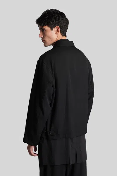 Yohji Yamamoto Casual Jacket In Black Wool In Black