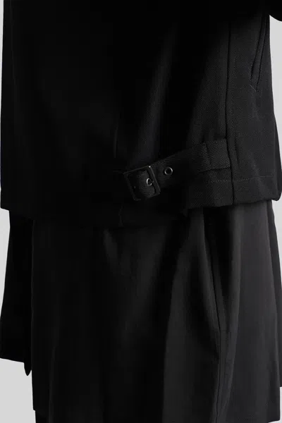 Yohji Yamamoto Casual Jacket In Black Wool In Black