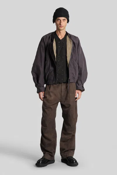 Ziggy Chen Bomber Jacket In Viola Cotton In Purple