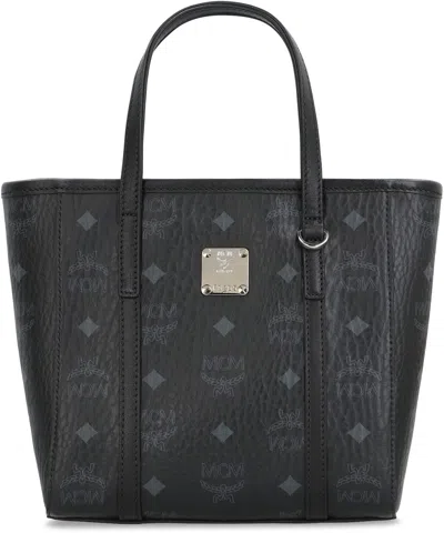 Mcm Mini Toni Monogram Top Handle Bags In Black