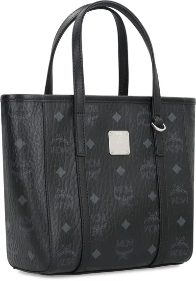 Mcm Mini Toni Monogram Top Handle Bags In Black