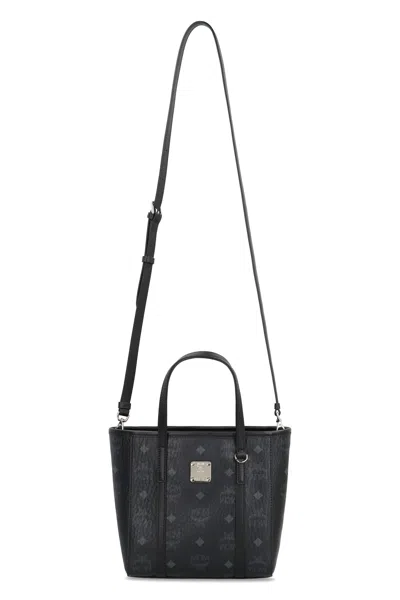 Mcm Mini Toni Monogram Top Handle Bags In Black