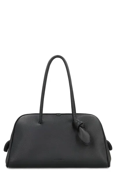 Jacquemus The Turismo Large Leather Shoulder Bag In Black