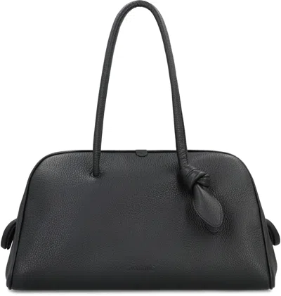 Jacquemus The Turismo Large Leather Shoulder Bag In Black