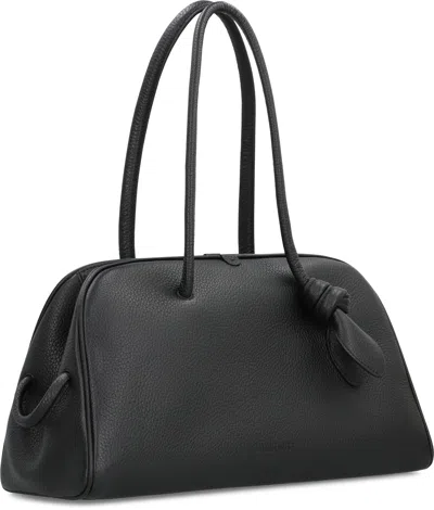 Jacquemus The Turismo Large Leather Shoulder Bag In Black