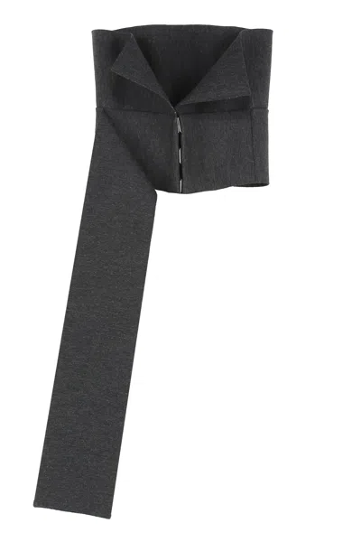 Alberta Ferretti Alberta Ferreti Top In Virgin Wool In Gray