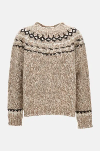 P.a.r.o.s.h Parosh Moline` Round Neck Sweater In Neutral