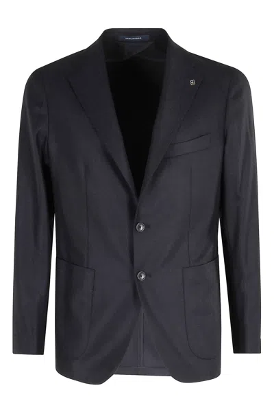 Tagliatore Single-breasted Wool-cashmere Blazer In Blue
