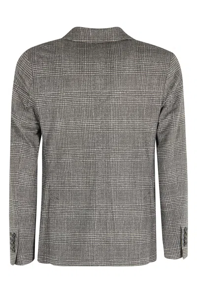 Circolo 1901 Double-breasted Tailored Jacket With Classic Check Pattern In Black