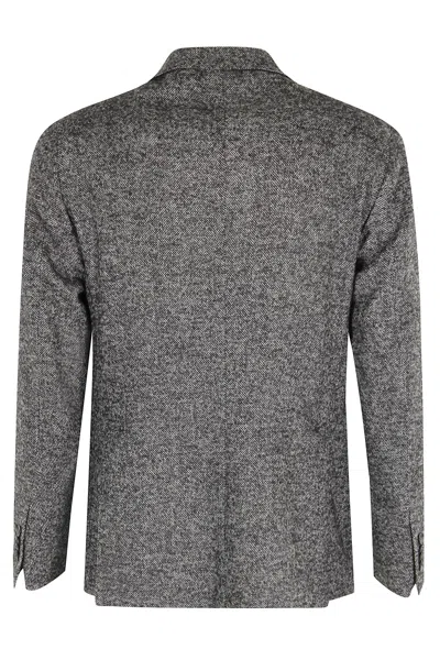 Tagliatore Monopetto Spinata Fusa Lana Cotone In Gray