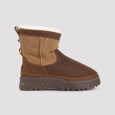 Ugg Chestnut Brown Suede Leather Heritage Pull-on Trailgazer Boots In Brown