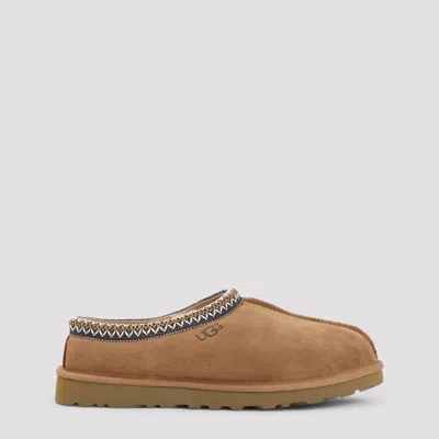 Ugg Soft Suede Slip-on Loafers With Zigzag Stitch Detail In Brown