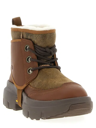 Ugg Ankle Boots With Round Toe And Pull Tab In Brown