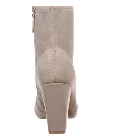 On 34th Women's Lydiaa Pointed-toe Block-heel Booties, Created For Macy's In Neutral