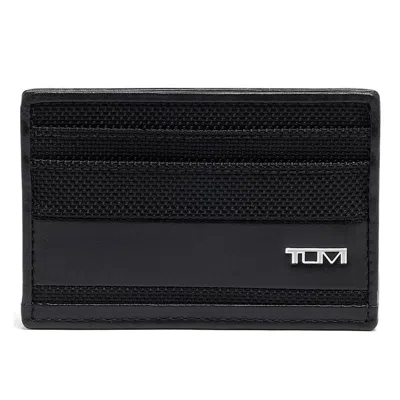 Tumi Slim Leather Card Case In Black