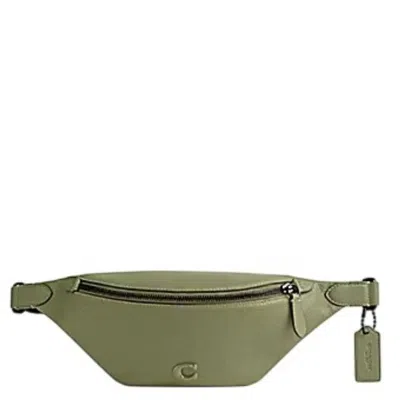 Coach Charter Leather Belt Bag In Green