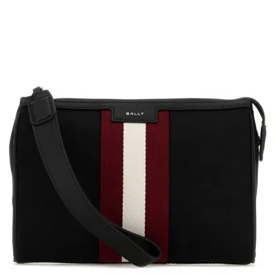 Bally Code Pouch In Black Nylon In Black