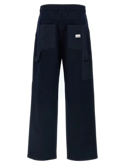 Gucci Blue Cotton Pants In Blue