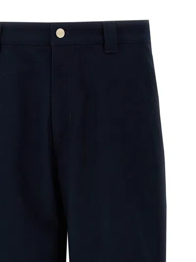 Gucci Blue Cotton Pants In Blue