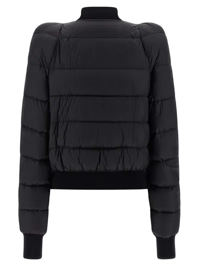Rick Owens Modern Quilted Down Jacket Pockets In Black