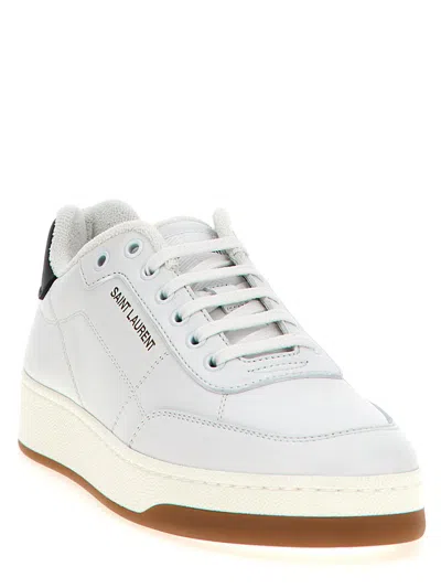 Saint Laurent Sl61 Smooth Leather Sneakers In White