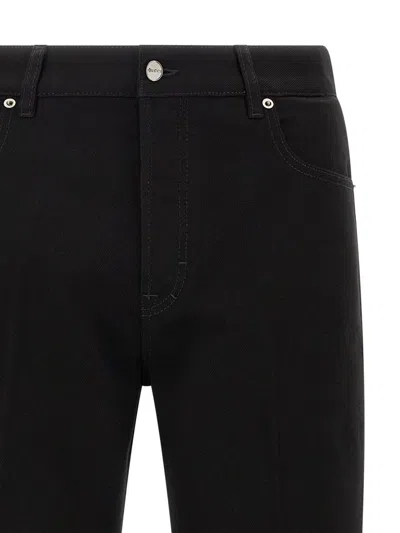 Gucci Cropped Denim Trousers Five Pocket Style In Black
