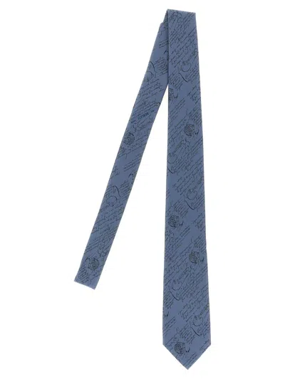 Berluti Classic Scritto Tie In Blue