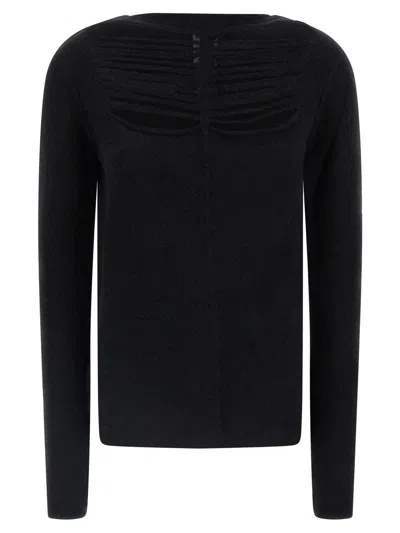 Rick Owens Ls Top Sweaters And Cardigans Black In Blue