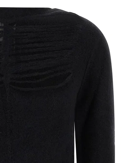 Rick Owens Ls Top Sweaters And Cardigans Black In Blue