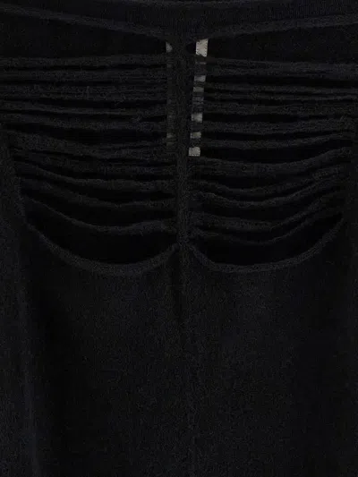 Rick Owens Ls Top Sweaters And Cardigans Black In Blue