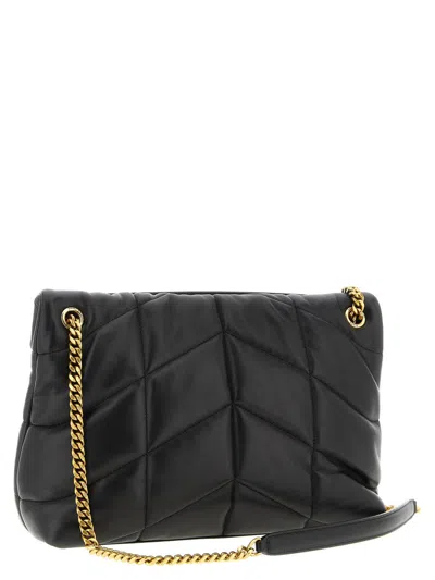 Saint Laurent Quilted Puffer Toy Bag In Black