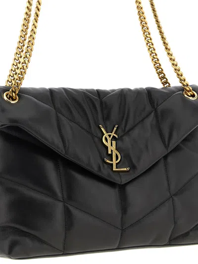 Saint Laurent Quilted Puffer Toy Bag In Black