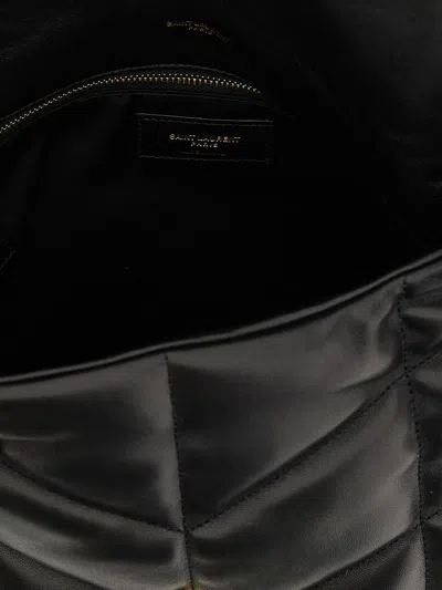 Saint Laurent Quilted Puffer Toy Bag In Black