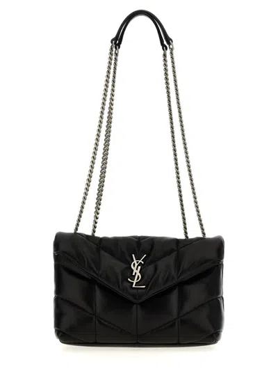 Saint Laurent Puffer Toy Shoulder Bag In Black