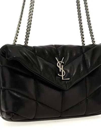 Saint Laurent Puffer Toy Shoulder Bag In Black