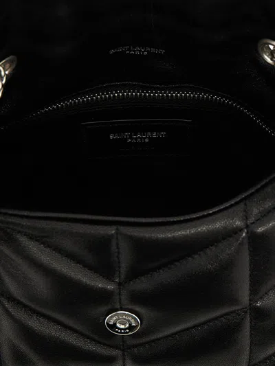 Saint Laurent Puffer Toy Shoulder Bag In Black