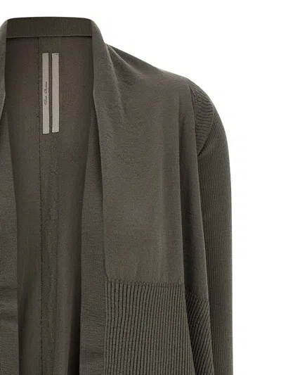 Rick Owens Grey Medium Wrap Cardigan In Gray