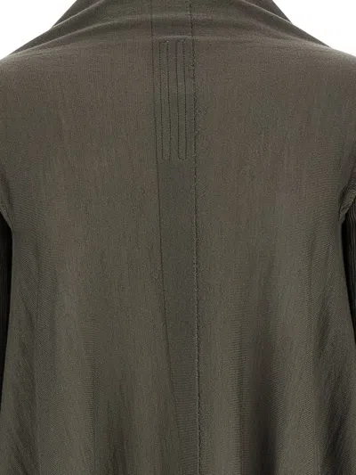 Rick Owens Grey Medium Wrap Cardigan In Gray